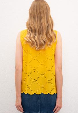 Kadın Sarı Gömlek Kısakol - 50218818009