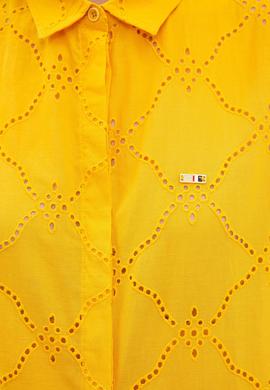 Kadın Sarı Gömlek Kısakol - 50218818009