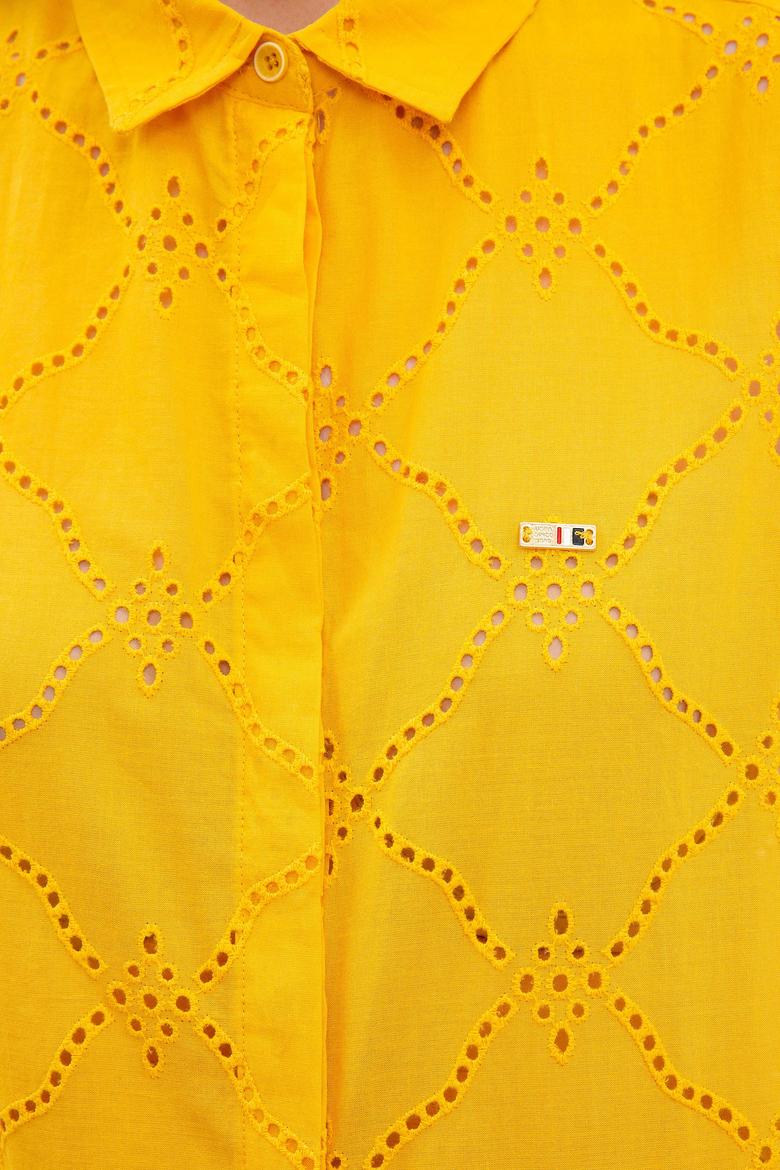 Kadın Sarı Gömlek Kısakol - 50218818009