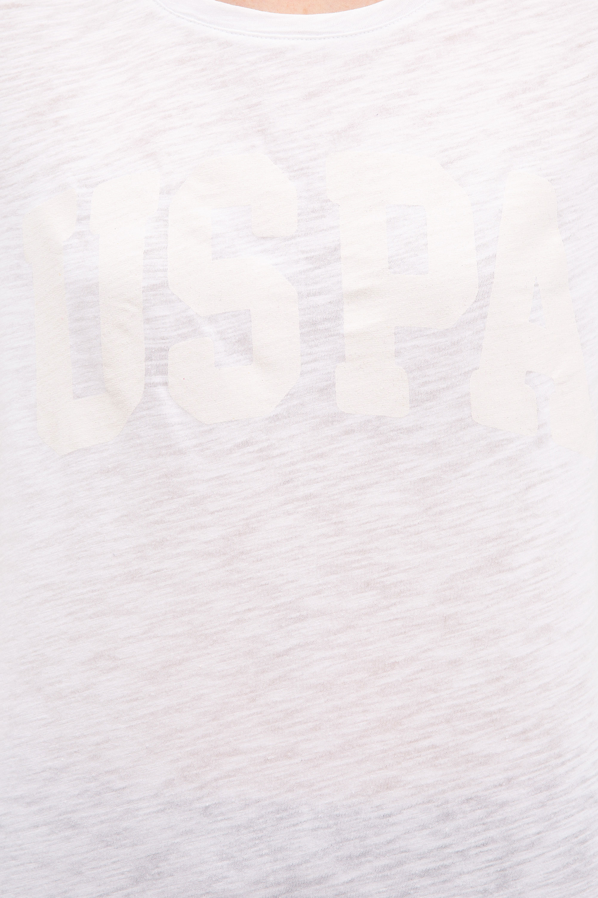 Kadın Beyaz Bisiklet Yaka T-Shirt