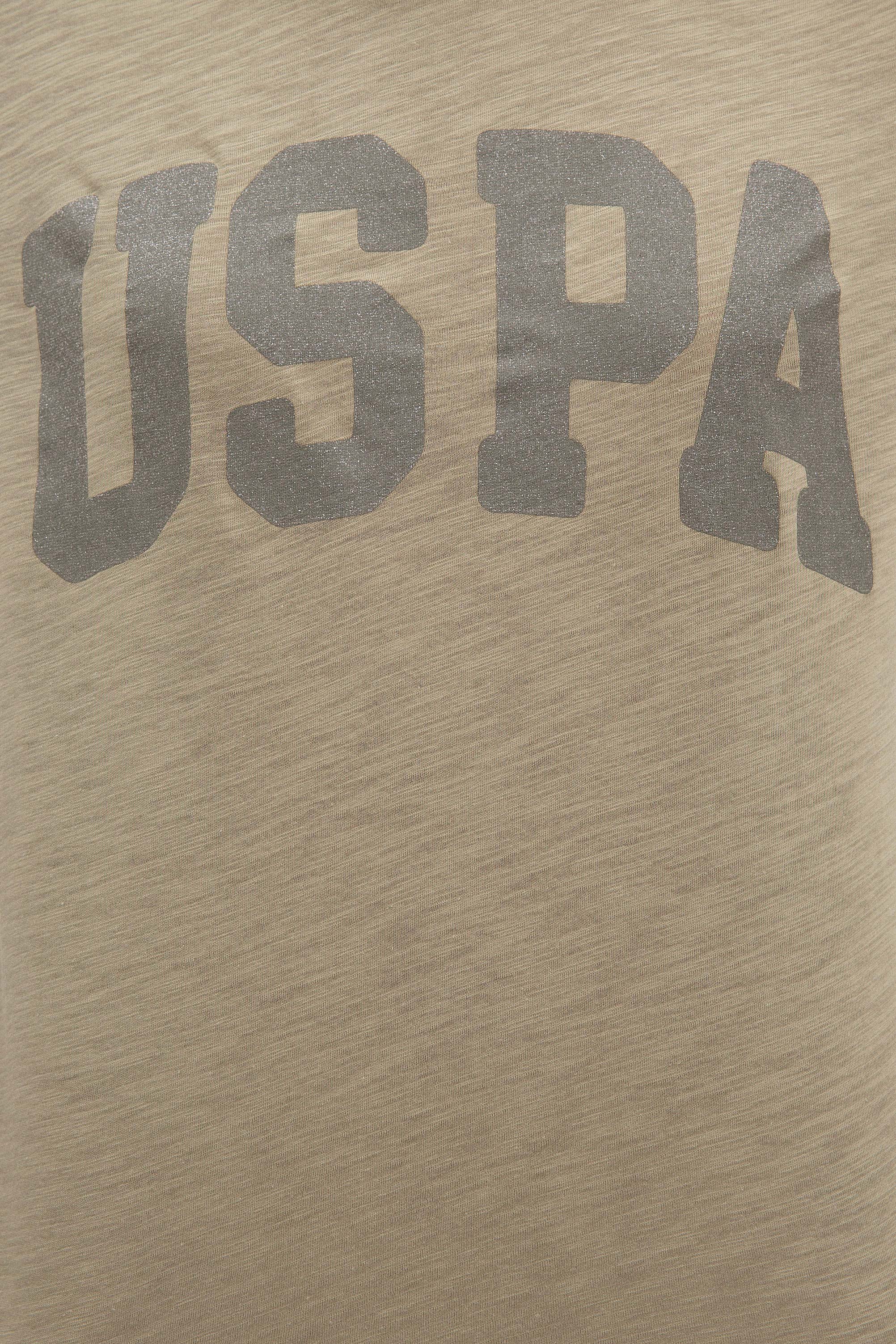 Kadın Haki Bisiklet Yaka T-Shirt