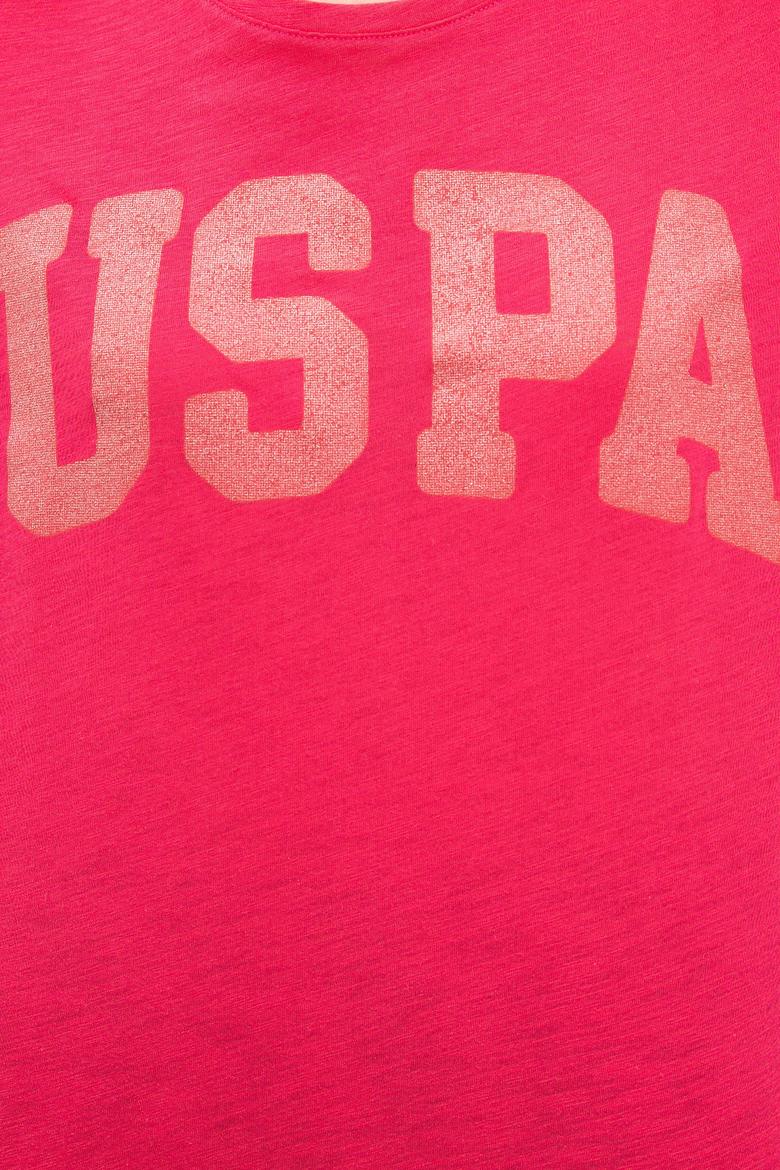 Kadın Pembe Bisiklet Yaka T-Shirt - 50225789045