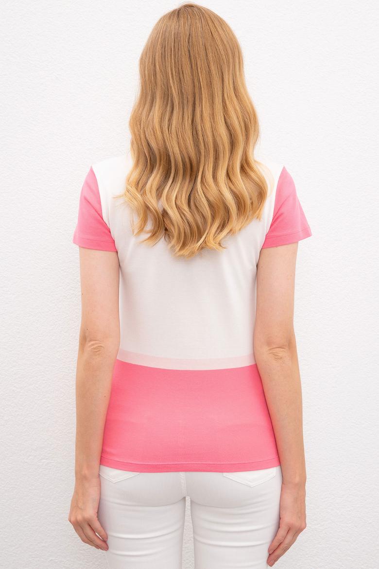 Kadın Pembe Tişört - 50217838022