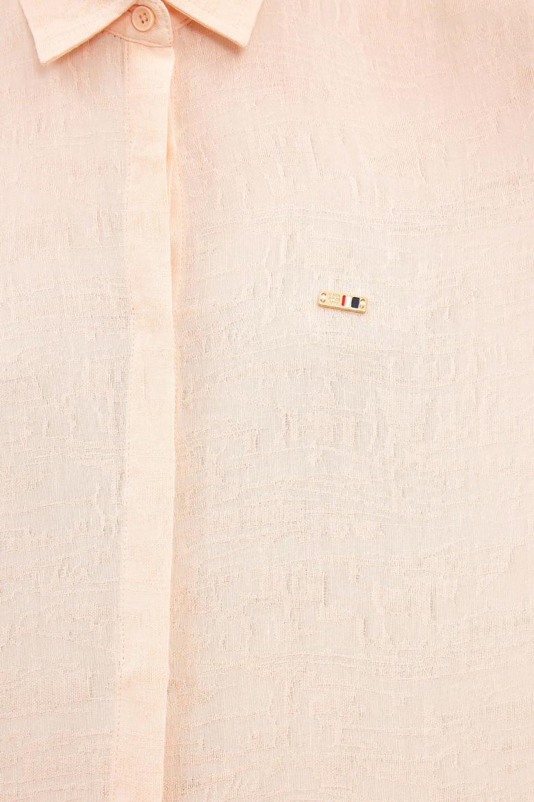 Kadın Pudra Gömlek Uzunkol - 50218814019