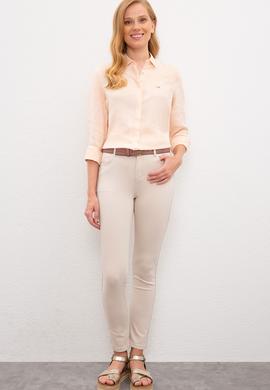 Kadın Pudra Gömlek Uzunkol - 50218814019