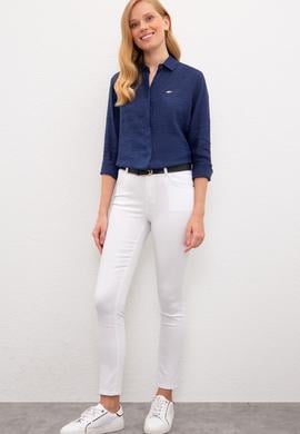 Kadın Lacivert Gömlek Uzunkol - 50218814011