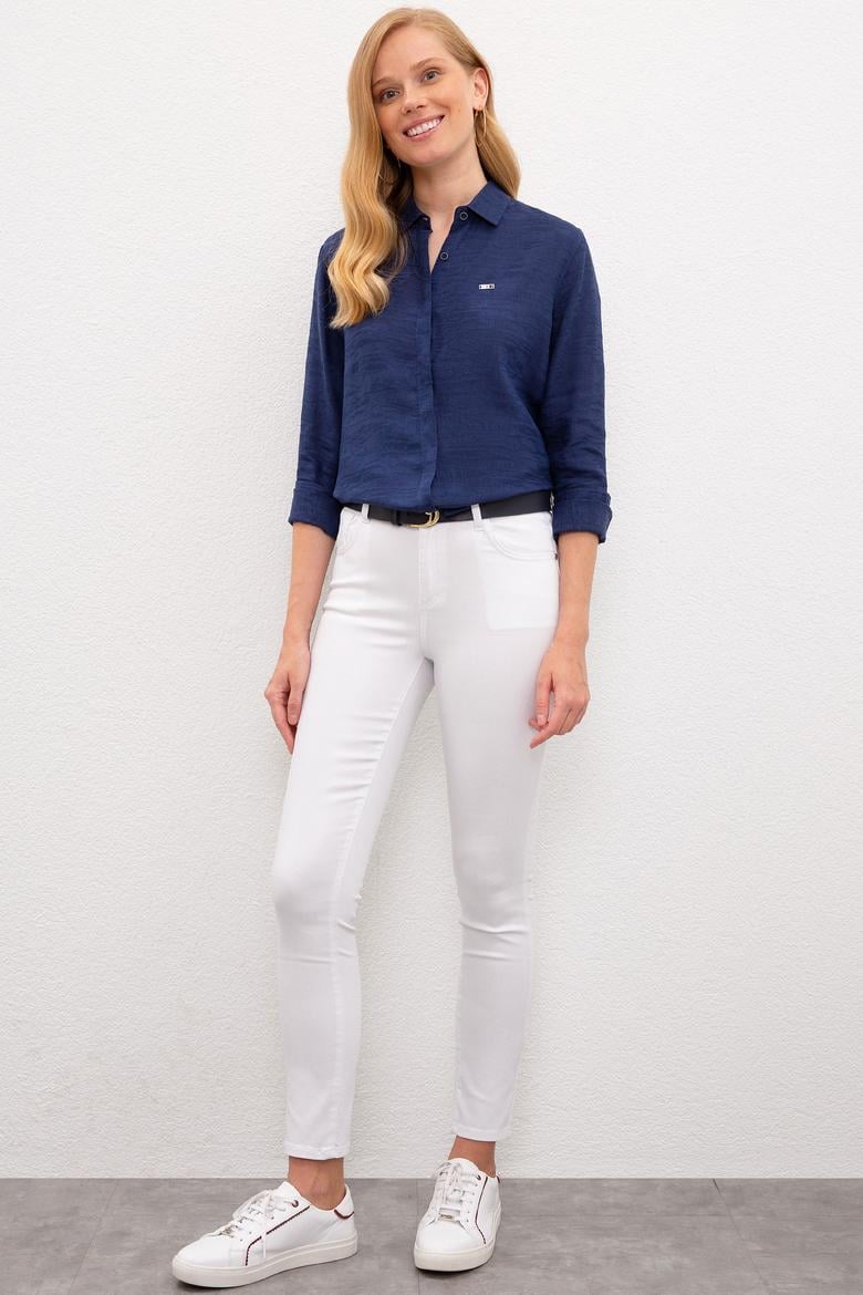 Kadın Lacivert Gömlek Uzunkol - 50218814011