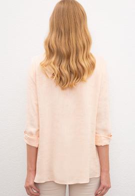 Kadın Pudra Gömlek Uzunkol - 50218814019