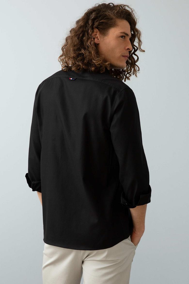 Erkek Siyah Gömlek Uzunkol Basic - 50200413082