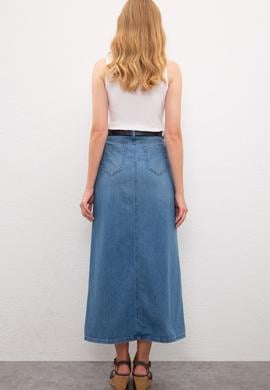 Kadın Mavi Jean Etek - 50219065003