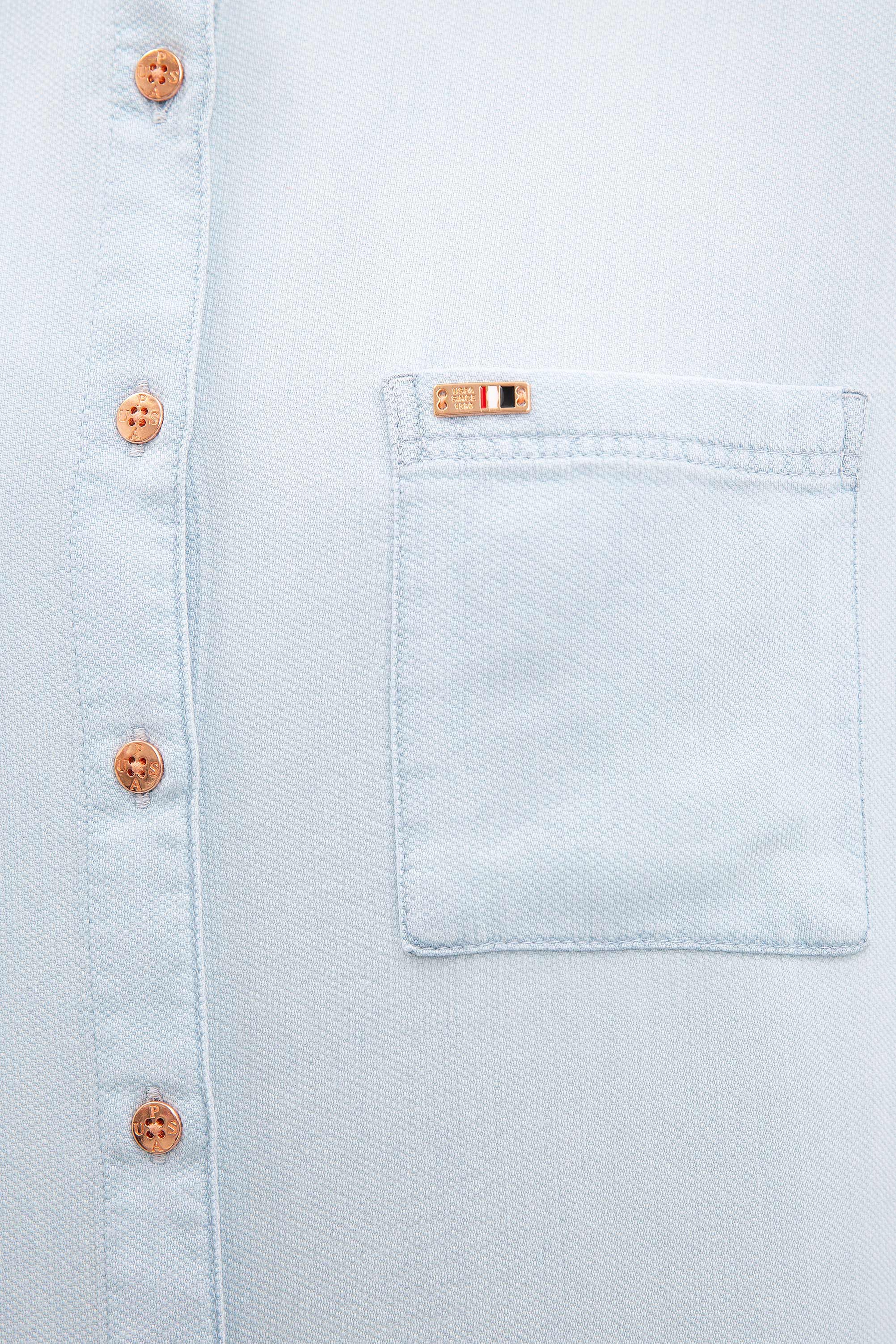 Kadın Mavi Denim Elbise - Image 5
