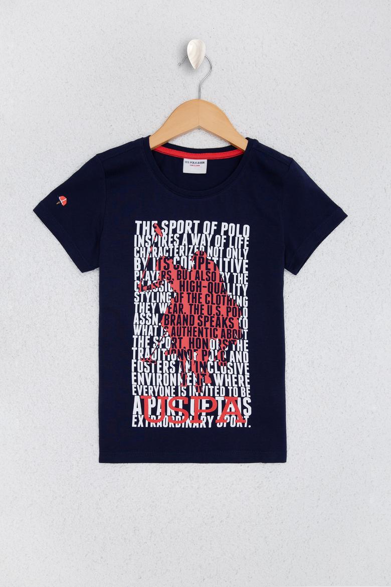 Çocuk Lacivert Bisiklet Yaka Tişört