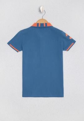 Erkek Çocuk Mavi Polo Yaka Tişört - 50222611014