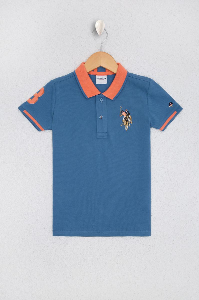 Erkek Çocuk Mavi Polo Yaka Tişört