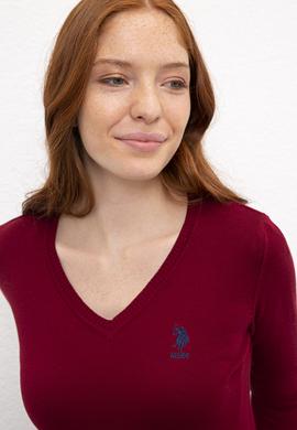 Kadın Kırmızı Triko Kazak Basic - 50206420037