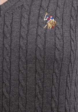 Kadın Gri Triko Kazak Basic - 50206451062