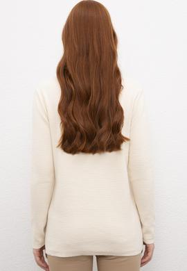 Kadın Beyaz Triko Kazak - 50209967008