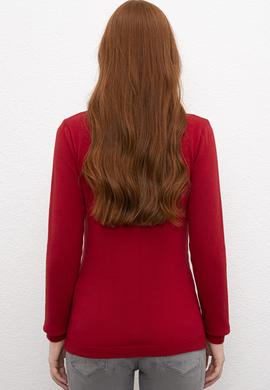 Kadın Kırmızı Triko Kazak - 50213707008