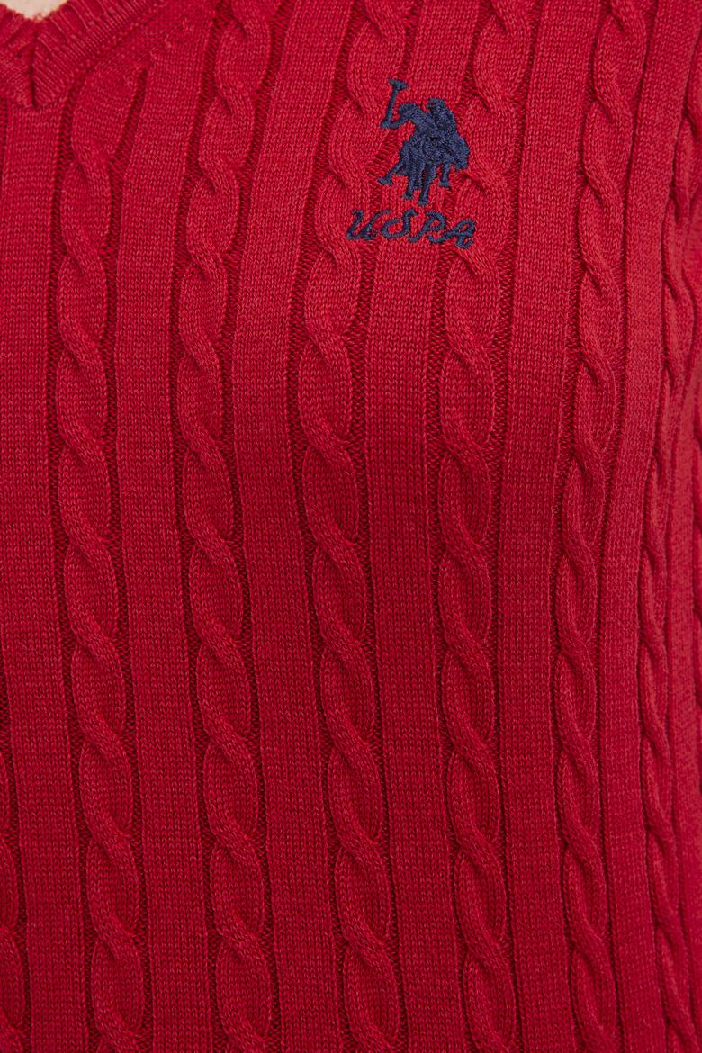 Kadın Kırmızı Triko Kazak - 50213707008