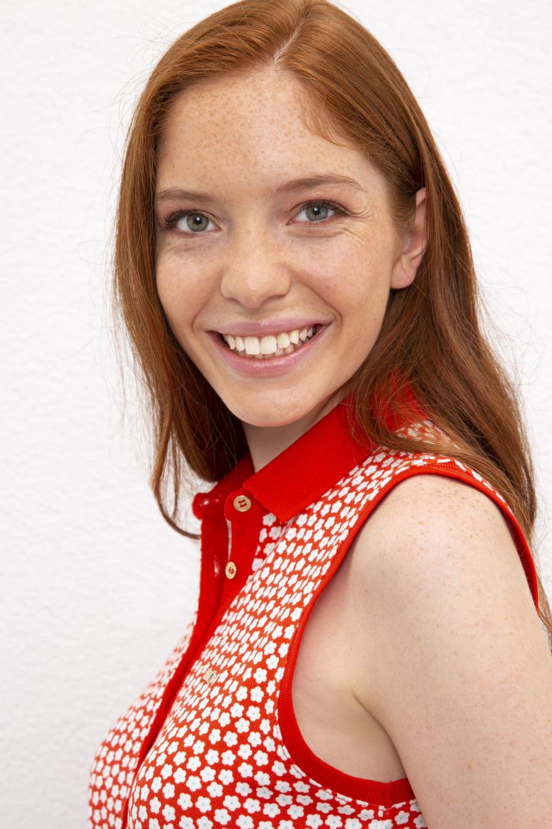 Kadın Nar Çiçeği Polo Yaka T-Shirt - 50222274002