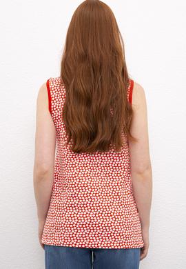 Kadın Nar Çiçeği Polo Yaka T-Shirt - 50222274002