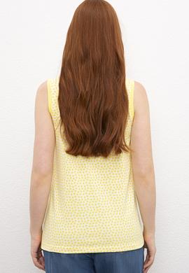 Kadın Sarı Polo Yaka T-Shirt - 50222274014