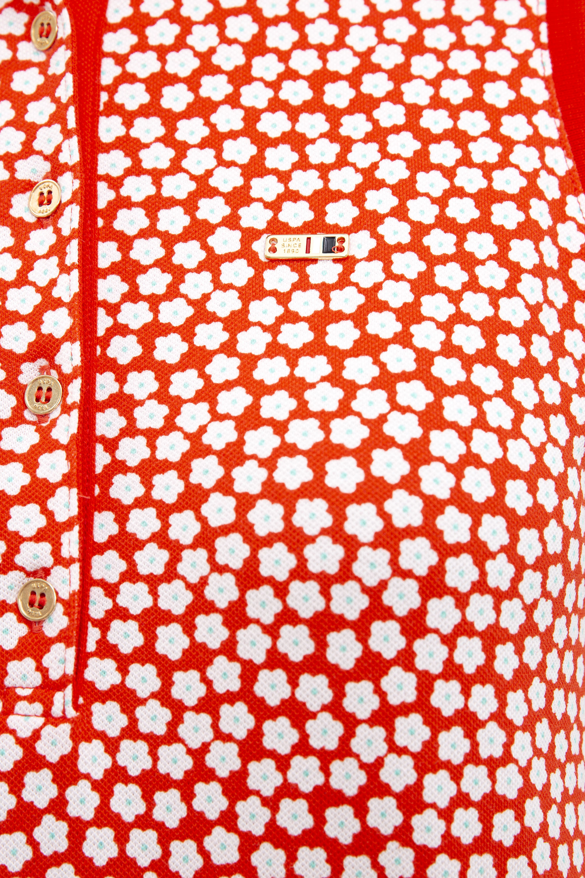 Kadın Nar Çiçeği Polo Yaka T-Shirt - Image 5