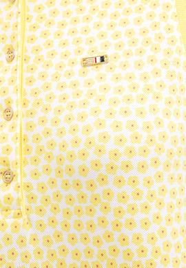 Kadın Sarı Polo Yaka T-Shirt - 50222274014