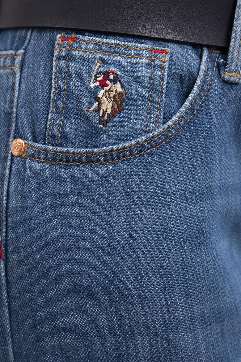 Kadın Mavi Jean Pantolon - 50219159003