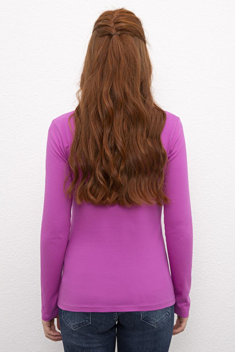 Kadın Pembe Sweatshirt Basic - 50205969137