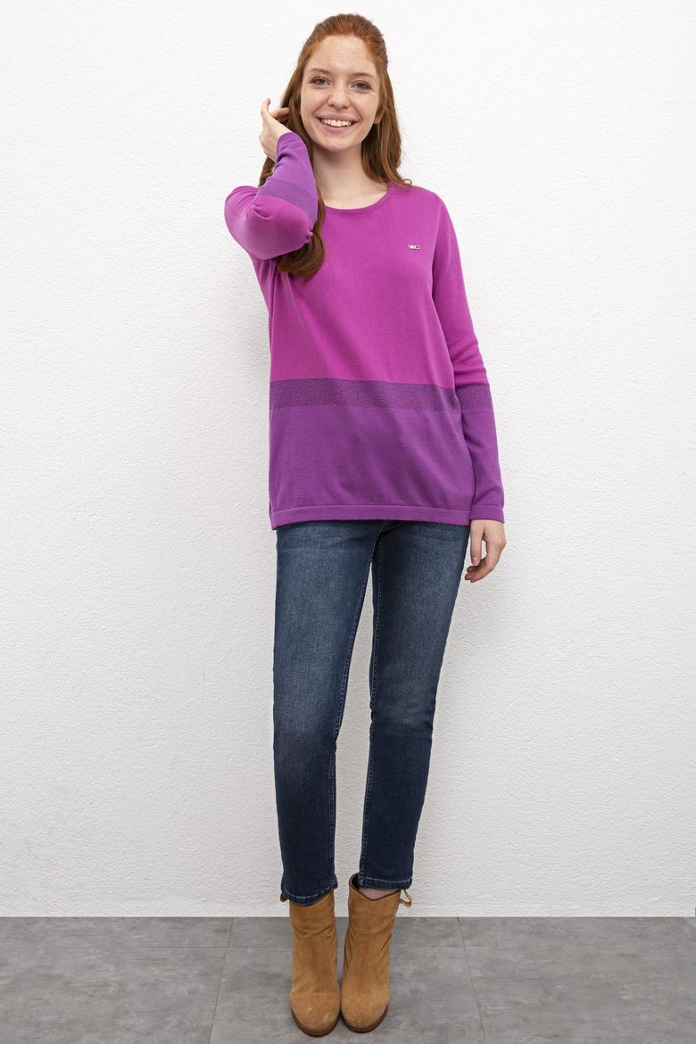 Kadın Pembe Triko Kazak - 50205695009