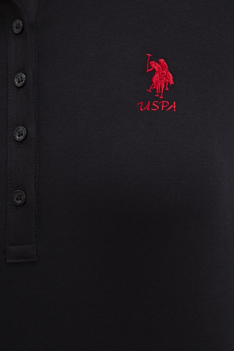 Kadın Siyah Basic Polo Yaka Sweatshirt - 50205969048