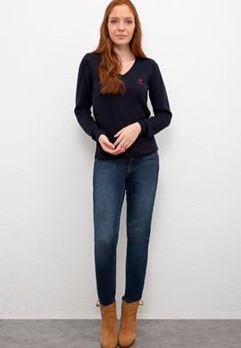 Kadın Lacivert Basic Kazak - 50206420013