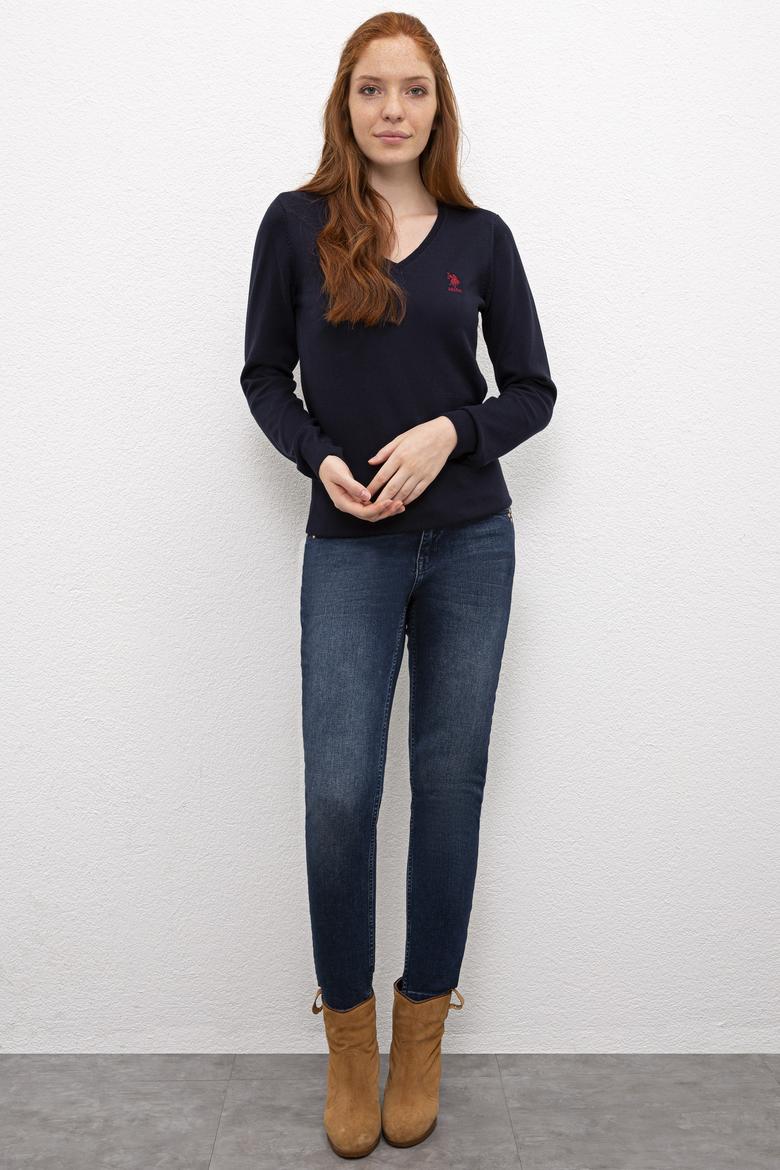 Kadın Lacivert Basic Kazak - 50206420013