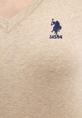 Kadın Bej Melanj Basic Kazak - 50206420050