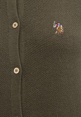 Kadın Haki Basic Triko Hırka - 50206444034