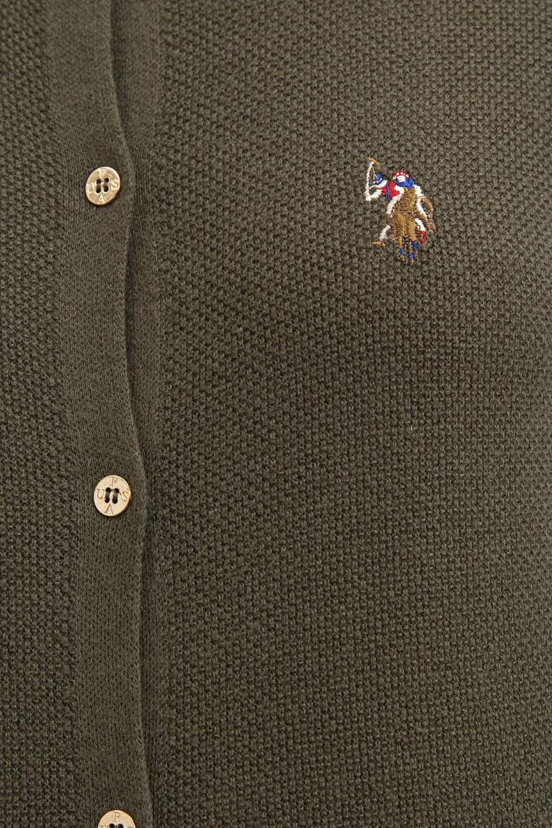 Kadın Haki Basic Triko Hırka - 50206444034