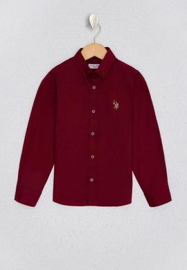 Erkek Çocuk Bordo Uzun Kollu Gömlek - 50208611025