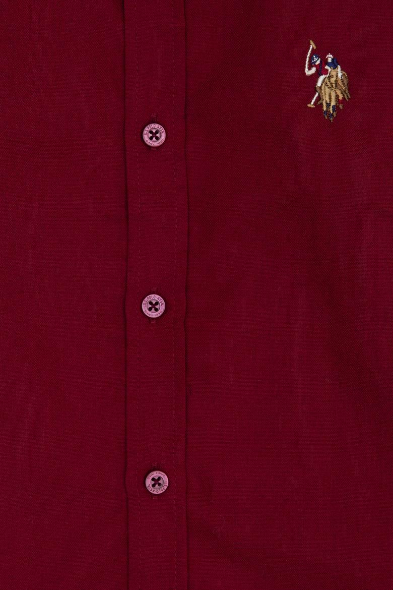 Erkek Çocuk Bordo Uzun Kollu Gömlek - 50208611025