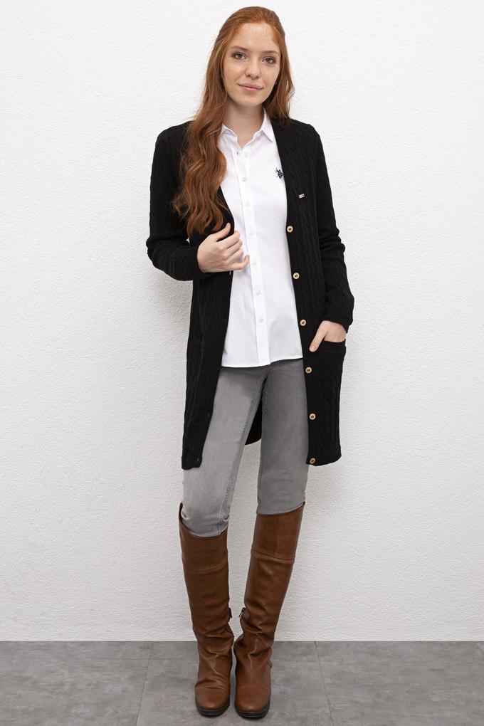 Kadın Siyah Triko Hırka