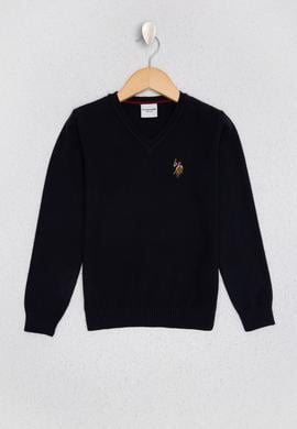 Erkek Çocuk Lacivert Bisiklet Yaka Triko Kazak - 50209467013