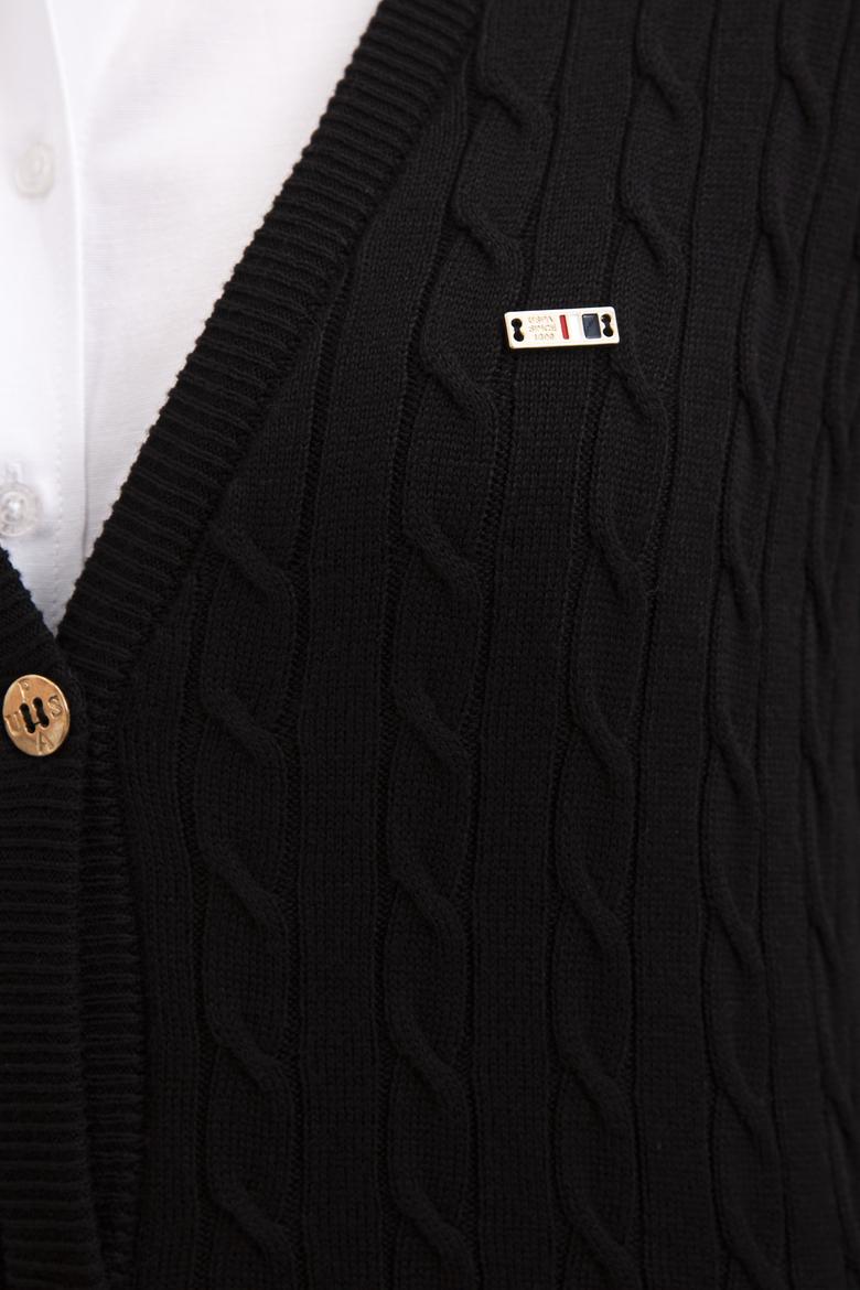 Kadın Siyah Triko Hırka - 50209469019