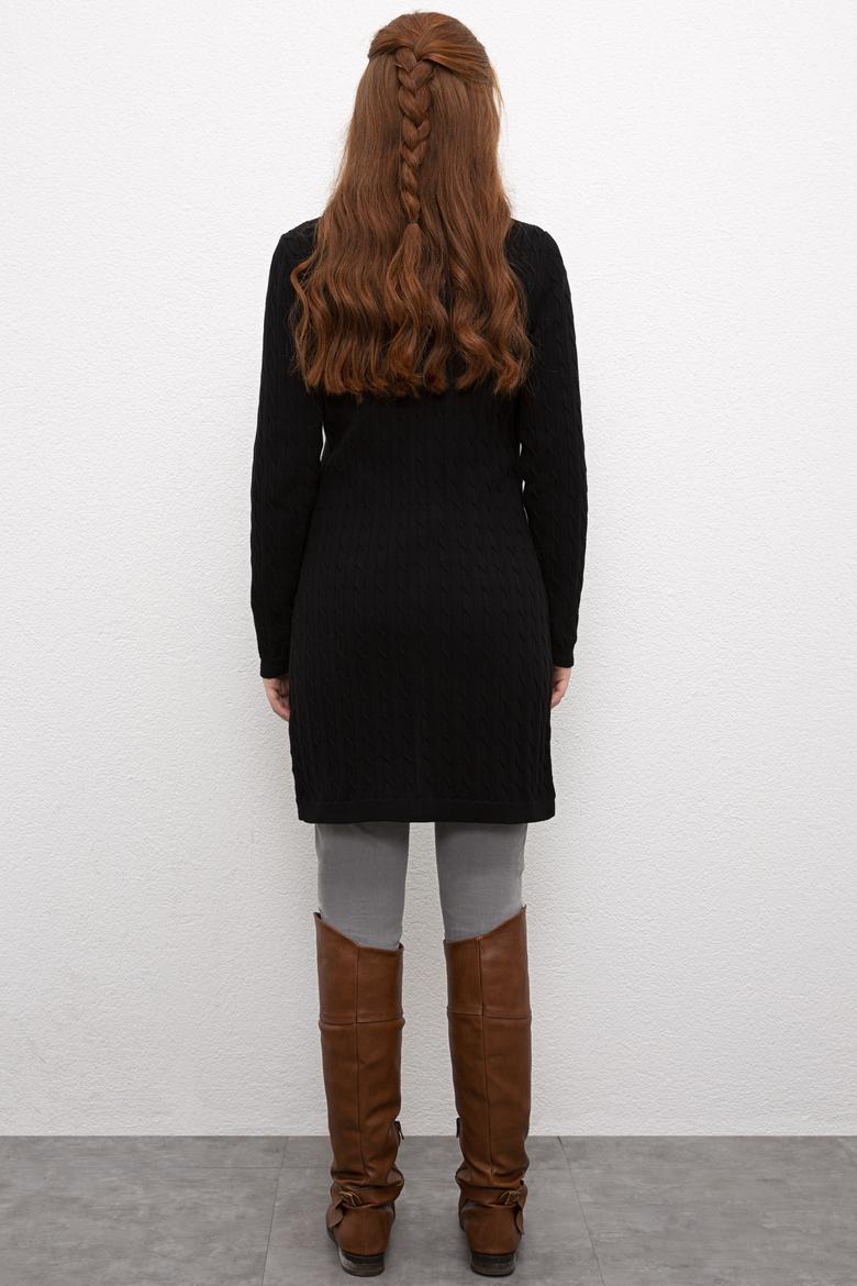 Kadın Siyah Triko Hırka - 50209469019