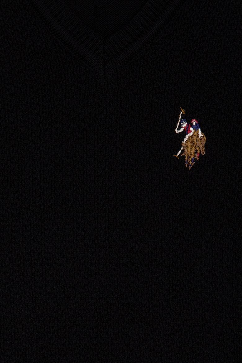 Erkek Çocuk Siyah Bisiklet Yaka Triko Kazak - 50209467037