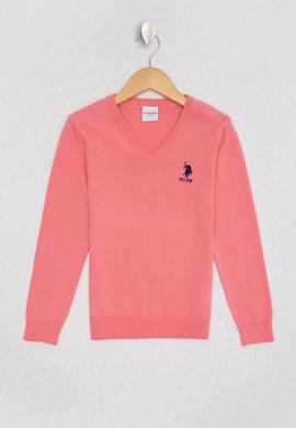 Kız Çocuk Açık Pembe Basic Kazak - 50210677038