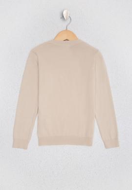 Kız Çocuk Beyaz Triko Kazak Basic - 50210678007