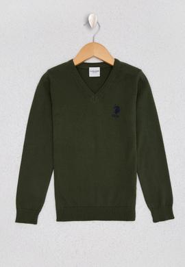 Erkek Çocuk Yeşil Triko Kazak Basic - 50210681025