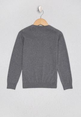 Erkek Çocuk Gri Triko Kazak Basic - 50210679087