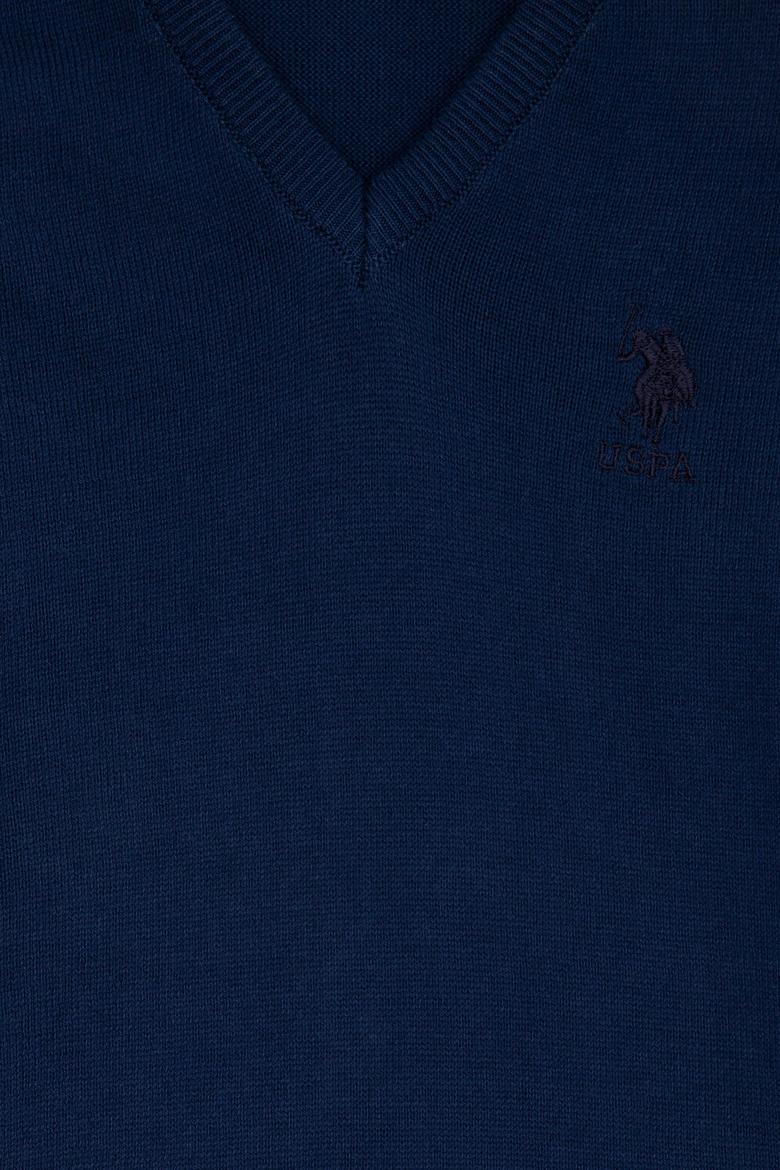 Erkek Çocuk Lacivert V Yaka Triko Kazak Basic - 50210681067