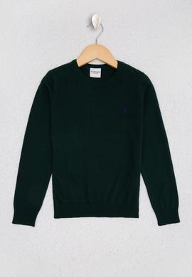 Erkek Çocuk Yeşil Bisiklet Yaka Triko Kazak - 50210679077